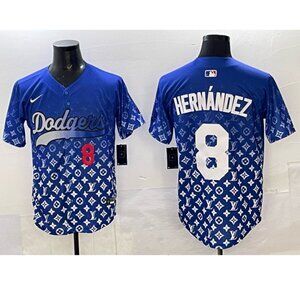 Mens Youths Kids Enrique Hernandez Royal Jersey Stitched Blue